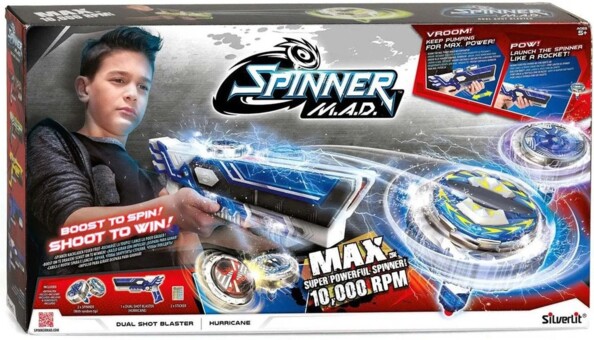 Pistolet lanceur de 2 toupies Spinner Mad - Silverlit