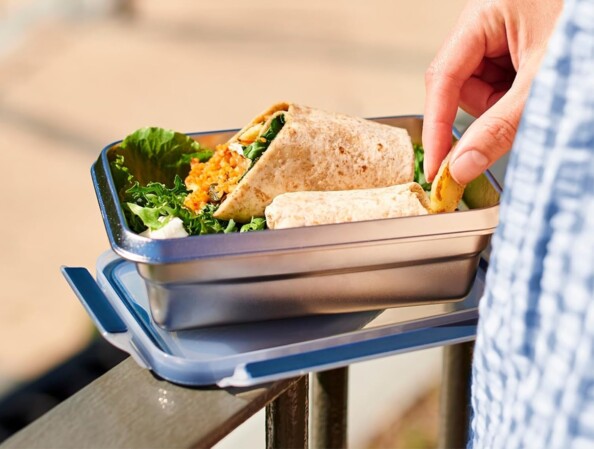 Boîte repas Tefal en acier avec couvercle étanche