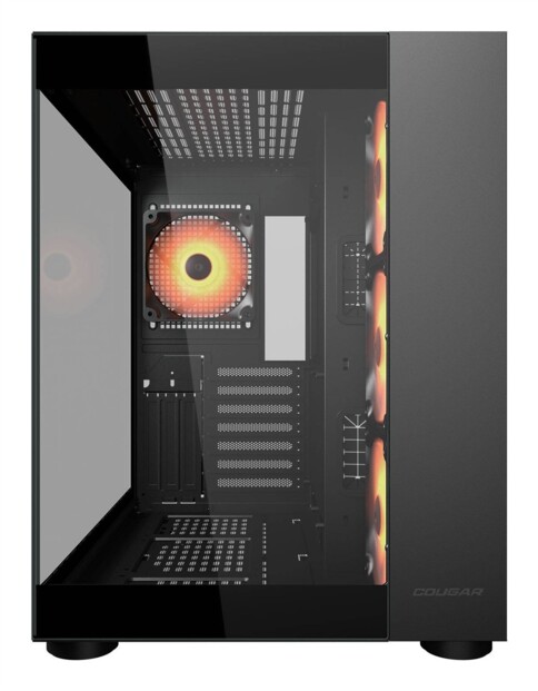Boîtier PC Dual Chamber FV150 RGB avec 4 ventilateurs ARGB et verre trempé