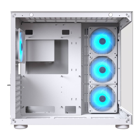 Boîtier PC Dual Chamber FV150 RGB avec 4 ventilateurs ARGB et verre trempé