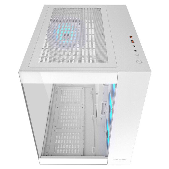Boîtier PC Dual Chamber FV150 RGB avec 4 ventilateurs ARGB et verre trempé