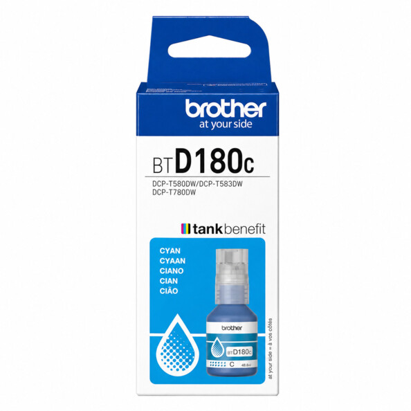Bouteille d'encre originale Brother BTD180C - Cyan
