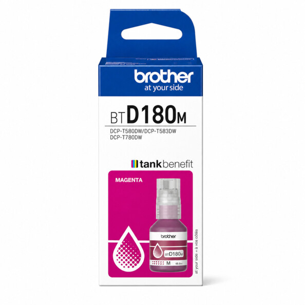 Bouteille d'encre originale Brother BTD180M - Magenta