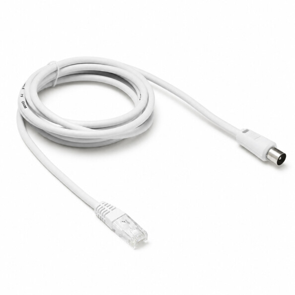 Câble RJ45 cat. 6 mâle vers coaxial mâle - 2 m