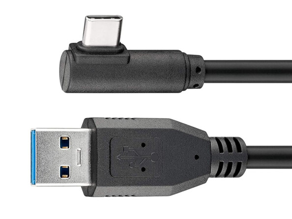 cable usb 3.0 vers usb type c coudé 90 pour smartphone macbook pro