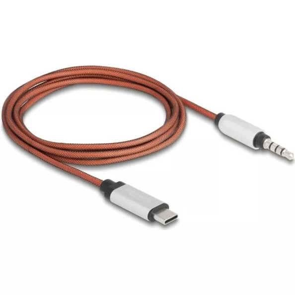 Câble AUX USB-C vers jack stéréo 3,5 mm 1,2 m de la marque Delock