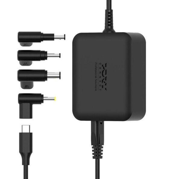 Chargeur secteur GaN 100 W pour PC portable HP de la marque PORT Connect