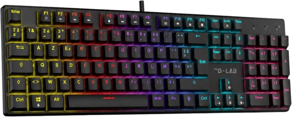 Clavier gamer mécanique The G-Lab Keyz Radium avec switchs rouges linéaires