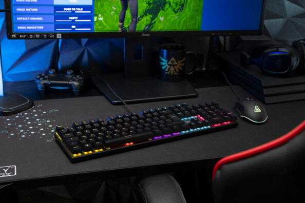 Clavier gamer mécanique The G-Lab Keyz Radium avec switchs rouges linéaires