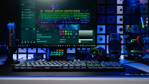 Setup gaming complet avec rétroéclairage LED RVB