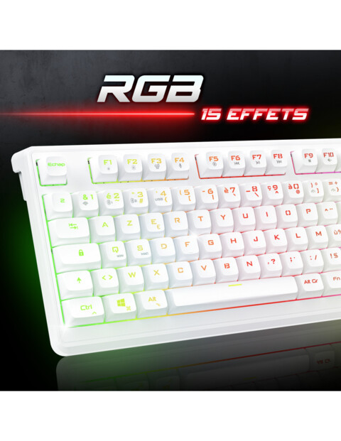 Zoom sur le rétroéclairage RVB avec 15 effets