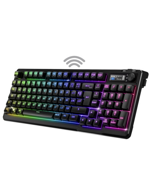 Clavier Spirit of Gamer ELITE K60 DARK avec symbole de connexion wifi