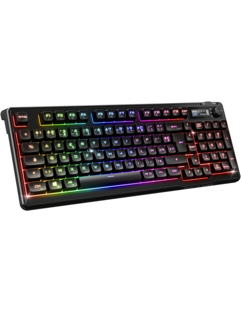 Clavier gaming semi-mécanique sans fil rechargeable ELITE K60 DARK de la marque Spirit of Gamer