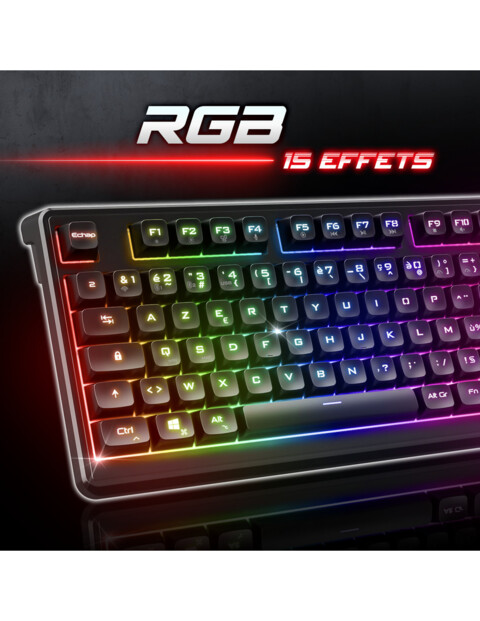 Zoom sur le rétroéclairage RVB avec 15 effets