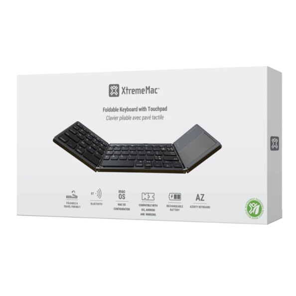 Clavier sans fil bluetooth pliable XWH-FLK-13-FR Xtreme Mac dans son emballage cartonné