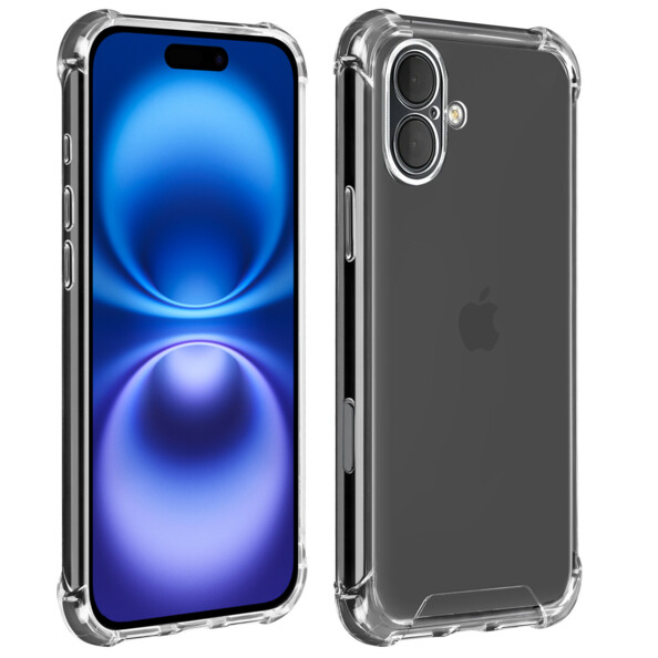 Coque de protection antichoc transparente pour iPhone 16 de la marque Akashi