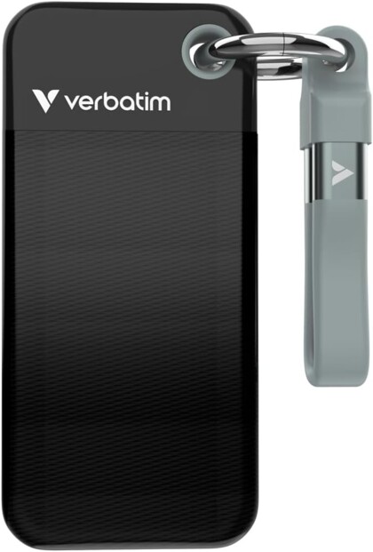 Disque dur externe SSD Pocket 1 To coloris noir/gris de la marque Verbatim