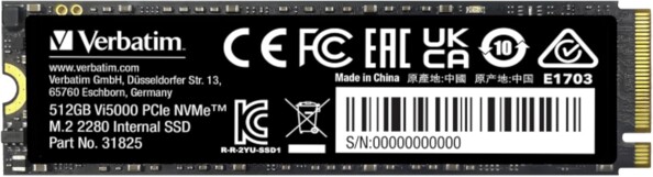 Disque dur interne 512 Go SSD NVMe M.2 2280 Verbatim