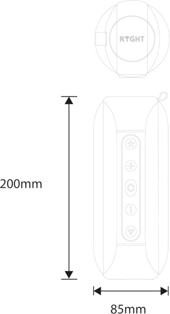 Schéma de la sono avec dimensions annotées