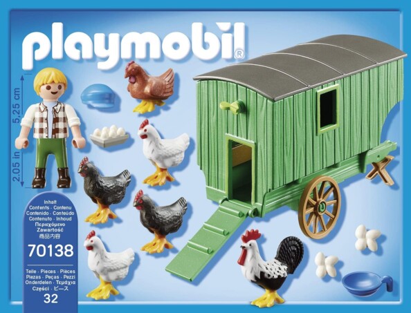 Contenu complet du pack Playmobil avec accessoires détaillés à l'arrière de la boîte