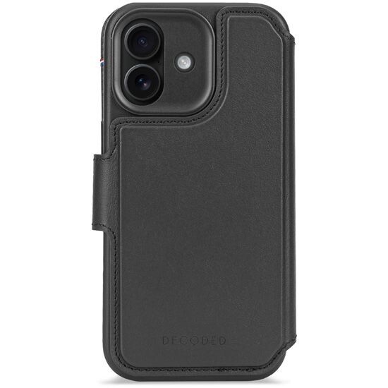 Étui folio compatible MagSafe pour iPhone 17 coloris noir de la marque Decoded