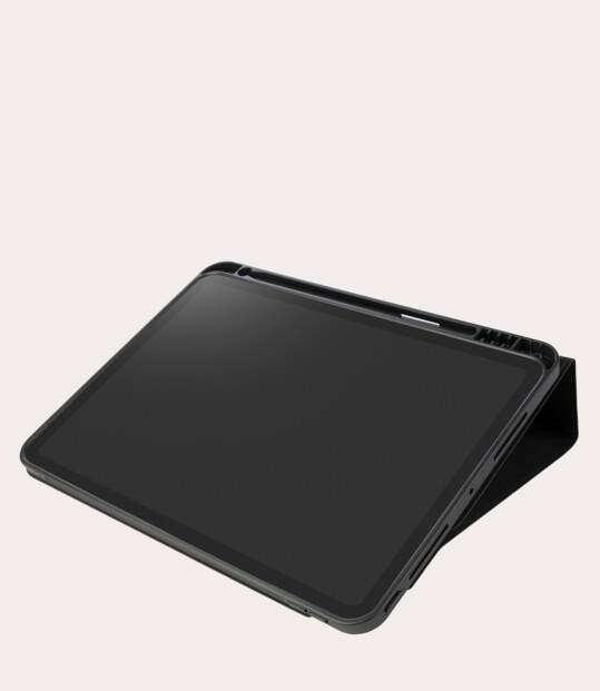 Mise en situation du rabat pliable en tant que support en position basse format paysage