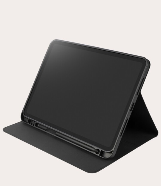 Transformation de l'étui folio en support magnétique pour tablette en position haute