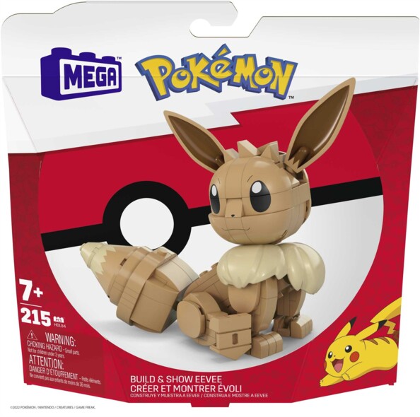 Emballage plastique du personnage à construire Pokemon Evoli Mega Construx 7+