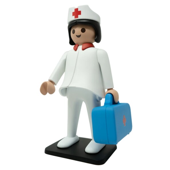 Figurine Playmobil Vintage de Collection en résine, l’infirmière