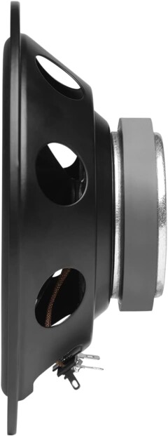 Côté gauche avec système de fixation et ouvertures sonores