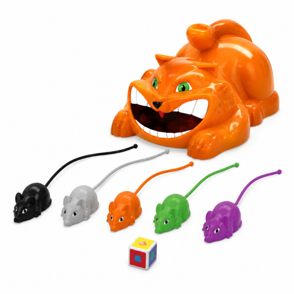 Jeu Chat'Trappe plateau de jeu avec chats et souris colorées