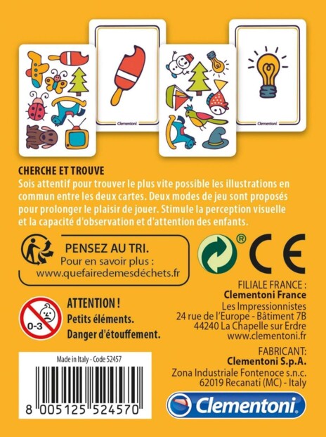 Jeu de cartes Cherche et Trouve — 40 cartes d'observation