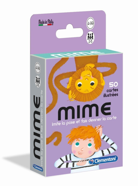 Jeu de cartes Mime — 50 cartes illustrées, mimes et devinettes