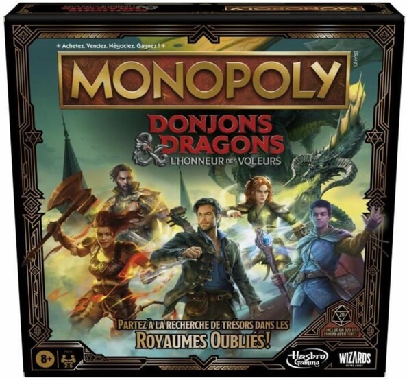 Boîte de jeu Monopoly Donjons et Dragons par Hasbro