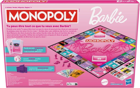 Jeu de société Monopoly Édition Barbie par Hasbro Gaming