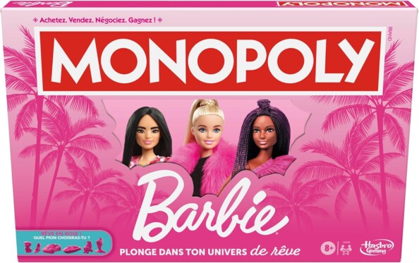 Jeu de plateau familial Monopoly inspiré de l’univers Barbie