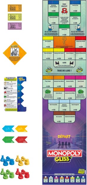 Contenu du jeu de société Monopoly Gliss