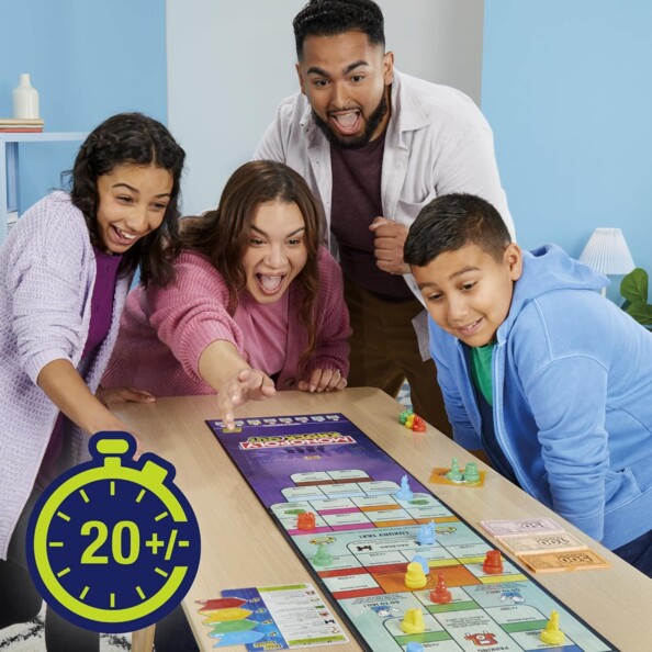 Partie conviviale en famille avec Monopoly Gliss'