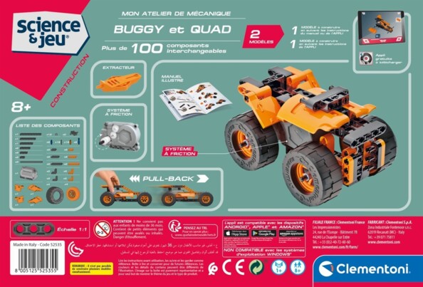 Kit Mon atelier de mécanique : buggy et quad à friction