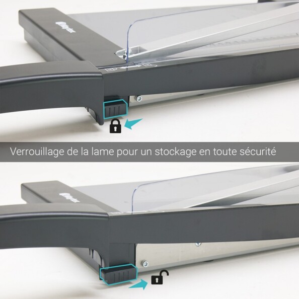 Vue arrière du verrouillage de protection du levier en cas de non-utilisation