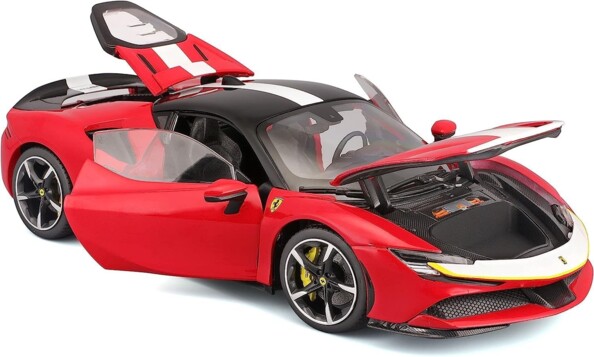 Miniature Signature Ferrari SF90 avec capot ouvert