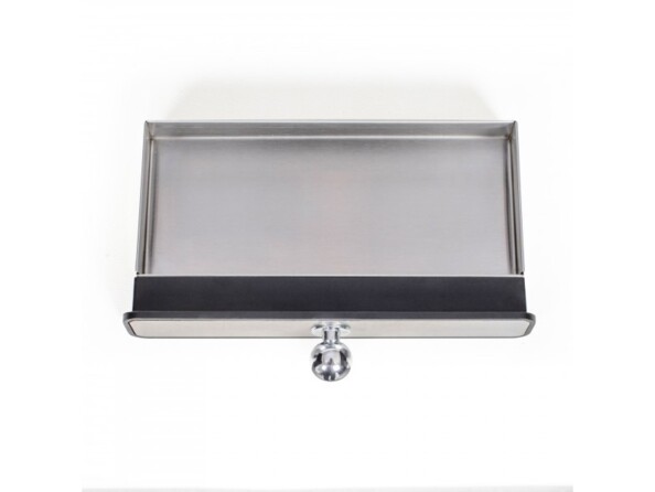 Vue du dessus sur le bac collecteur de graisses avec poignée compatible lave-vaisselle