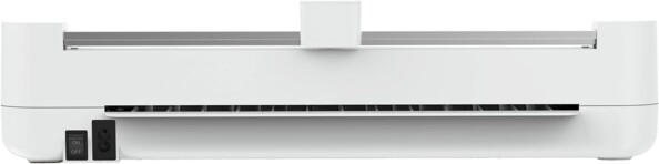 Arrière de la plastifieuse et massicot 2 en 1 avec prise d'alimentation et bouton ON/OFF