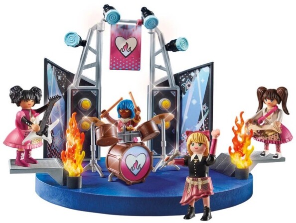 Set complet Playmobil sur le thème du concert rock