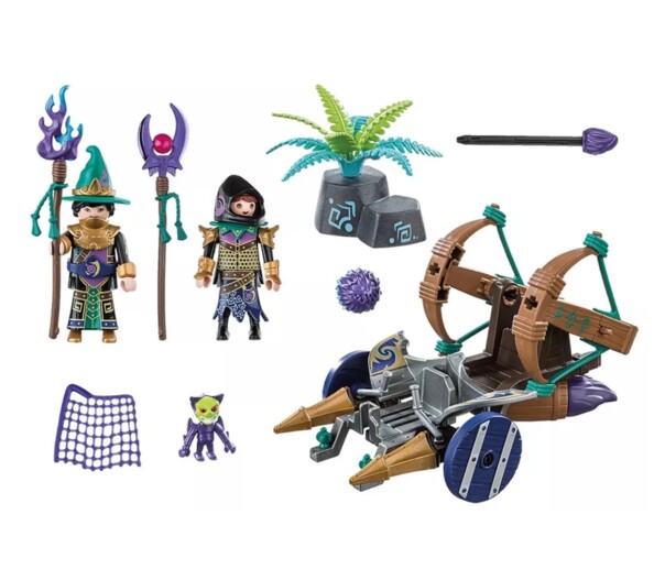 Véhicule catapulte avec personnages et accessoires Playmobil