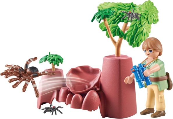 Playmobil Witopia jungle rocher avec araignées