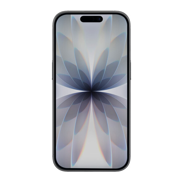 iPhone 17 allumé avec verre trempé 9H intégral sur son écran 6,27"