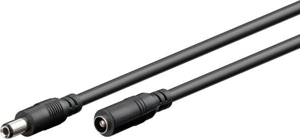 Rallonge DC 2,5 x 5,5 mm coloris noir 3 m de la marque Goobay