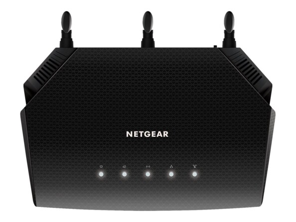 Vue du dessus du routeur NETGEAR avec 5 voyants de fonctionnement