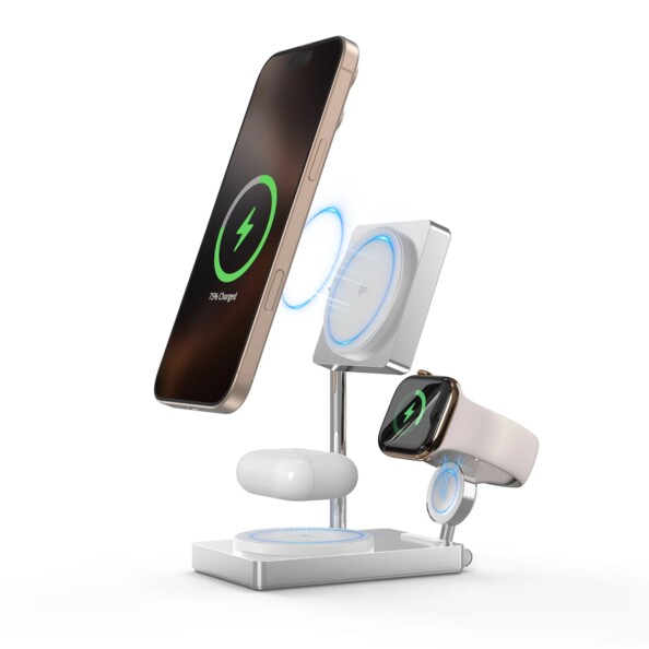 Station de chargement iPhone, AirPods et Apple Watch X-Station Pro Qi2 de la marque XtremeMac